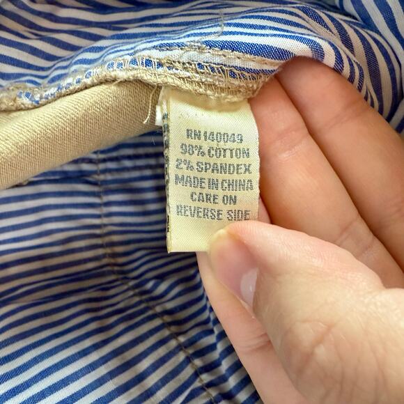 The Territory Ahead Men's 42 Mission Comfort Khaki Tan Flat Front Chino Pants - Picture 4 of 9